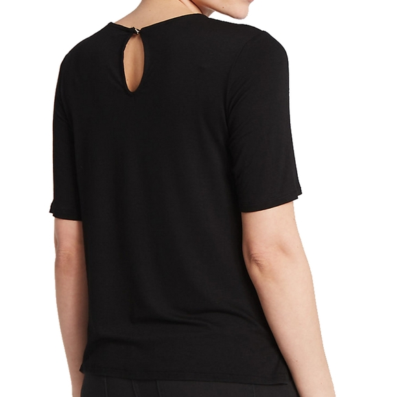 BLACK Floral Print Half Sleeve T-Shirt - Picture 3 of 4